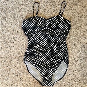 Love your Assets by Sara Blakey Spanx Black and White Polka Dot Swimsuit